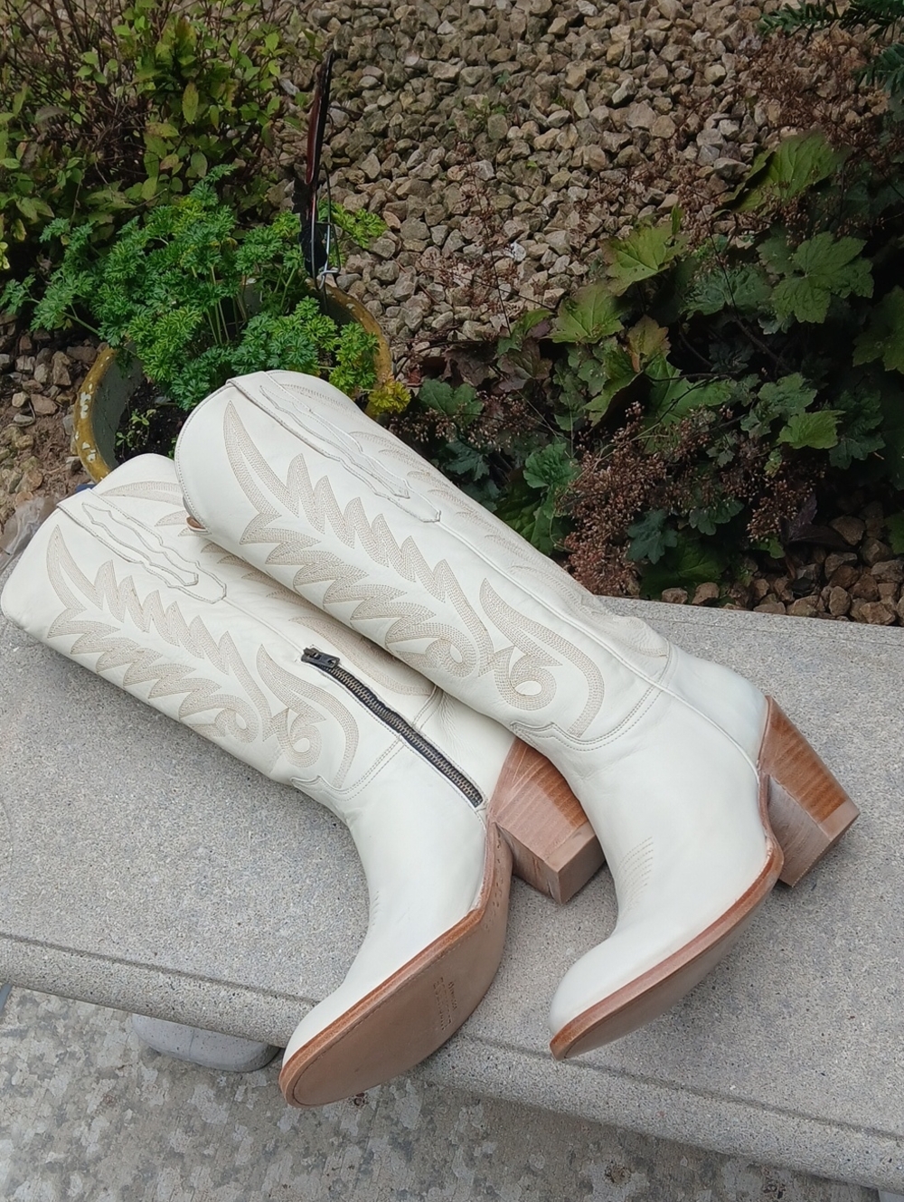 Lucchese Jasmine boots in Cream (Style M5146). Sz 9 - Picture 5 of 14